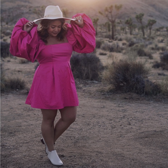 Nasty Gal Petite Extreme Puff Sleeve Mini Dress - Picture 2 of 6